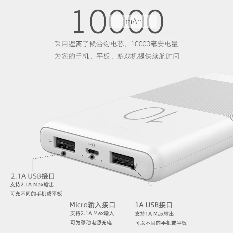GOLF питание 10000 мАч подходит для Apple, vivo, Huawei, OPPO ультратонкий G80 мини-зарядное искания