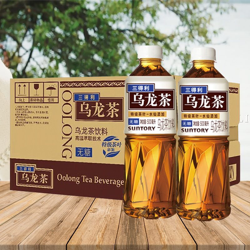 SUNTORY/三得利乌龙茶无糖500ml*15瓶整箱0糖0脂即饮品乌龙茶饮料-图0