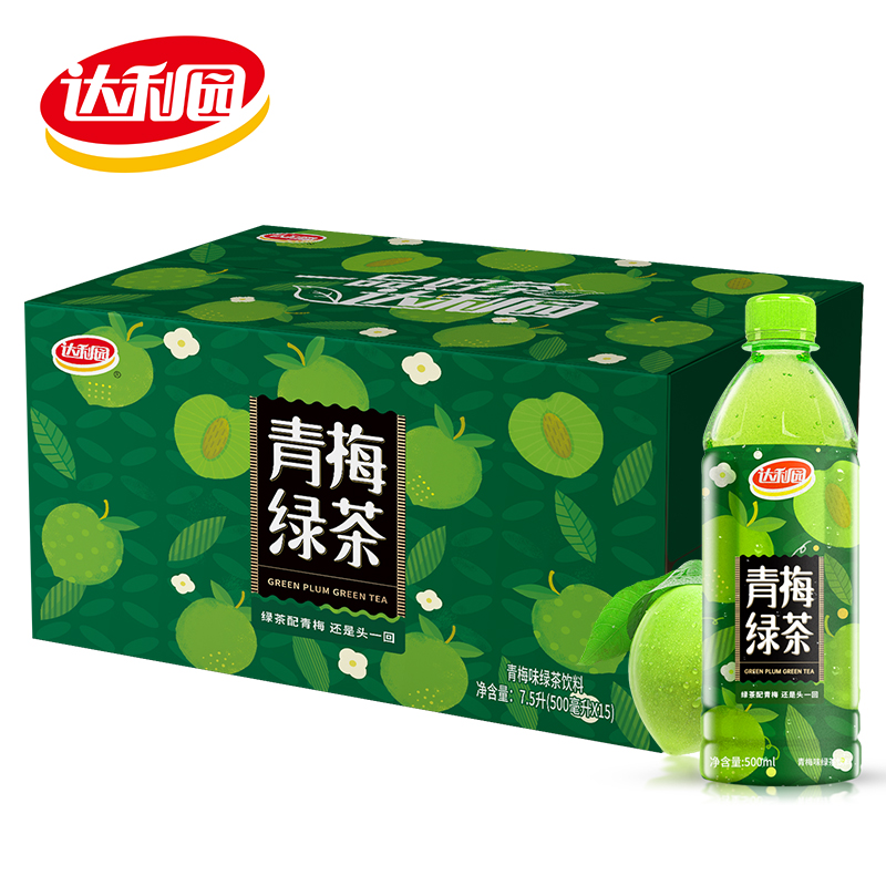 达利园青梅绿茶500ml*15瓶茶饮料官方酸甜整箱装果味聚餐饮品正品