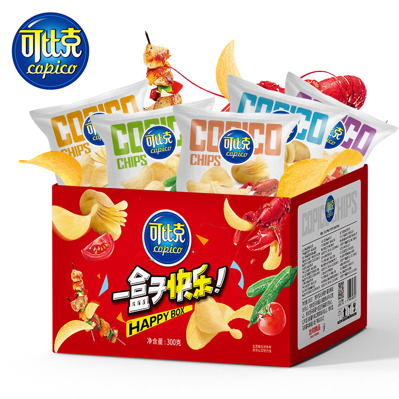 w可比克新品纯切30g*10包薯片 达利集团膨化食品