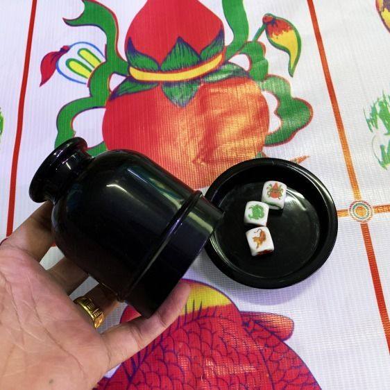 鱼虾蟹色子赌具老虎葫芦鸡骰子广告防水布陶瓷碗摇盅套装1.6筛子,淘宝优惠券,粉丝福利购,淘宝优惠卷