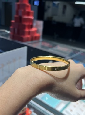 足金999手镯 固定圈口镯子黄金圈  圈号齐全金重约30克含金量素金