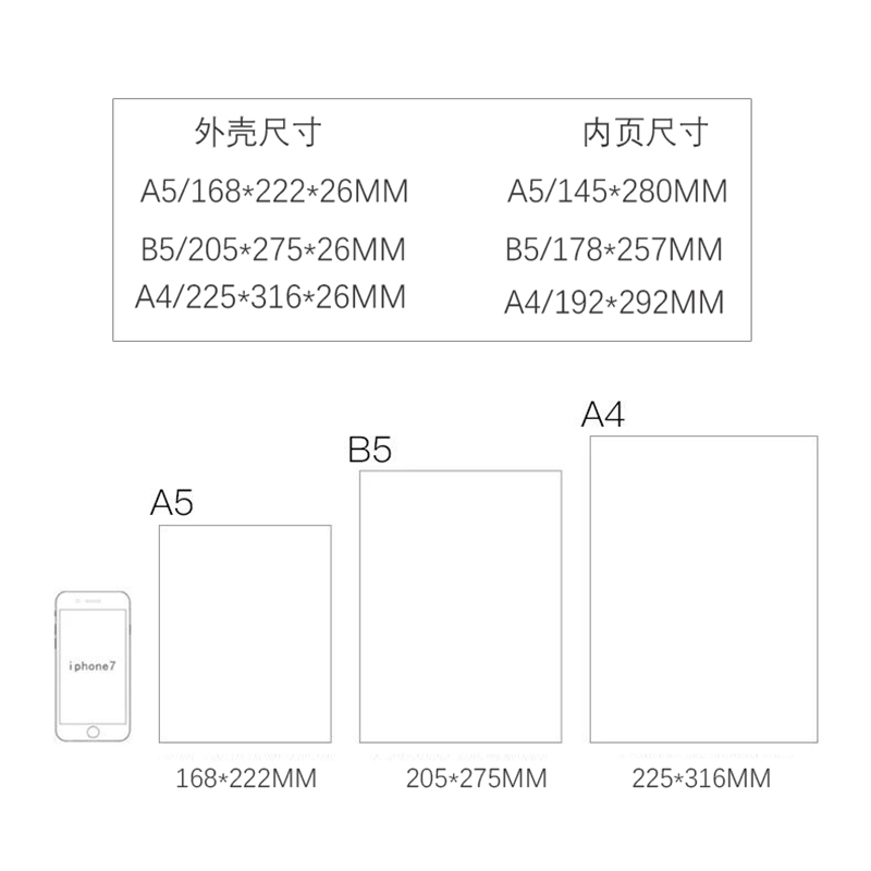 文谷金属PP可拆卸活页本替换芯英语笔记本本子扣环活页外壳A5B5A4康奈尔方格错题点阵透明活页夹记事本替芯-图1