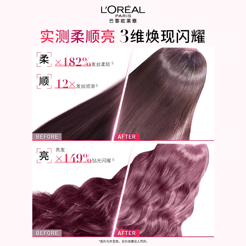 欧莱雅0等待护发素发膜级润发乳即冲即顺水润柔顺改善干枯毛躁发