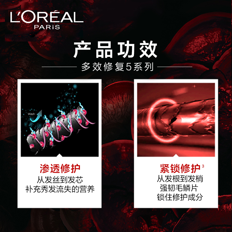 L'OREAL 欧莱雅多效修护护发素润发乳  修护受损毛躁分叉干枯正品 - 图0