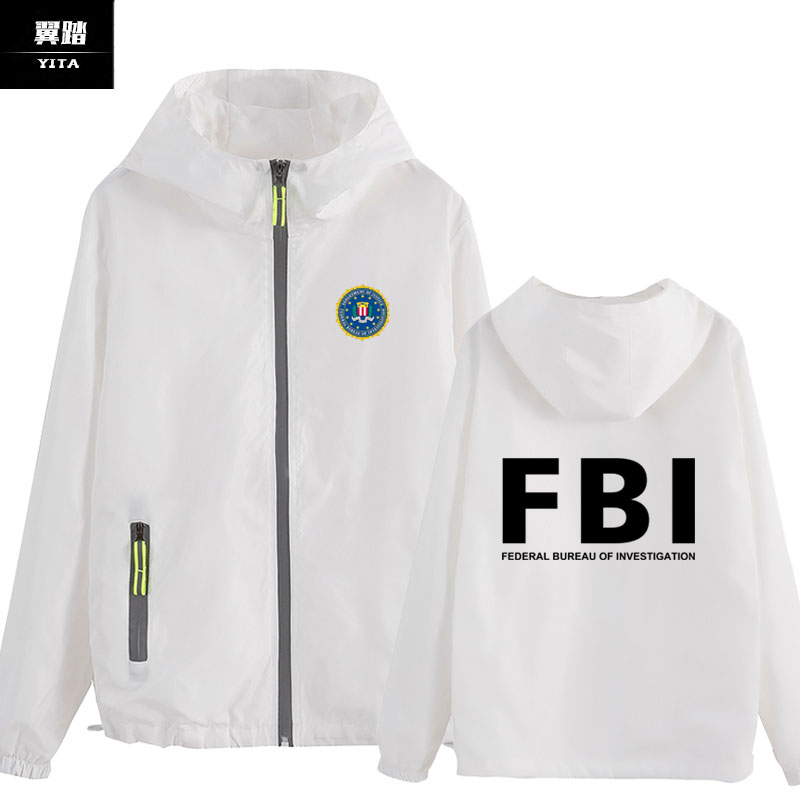 FBI WARNING美国联邦调查局剧电影同款开衫夹克男女连帽外套衣服 - 图2