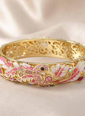 景泰蓝北京宫廷珐琅镂空手镯开口故宫景点旅游复古礼物时尚镯子女