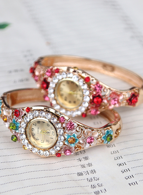 手锣手表珐琅合金时尚女