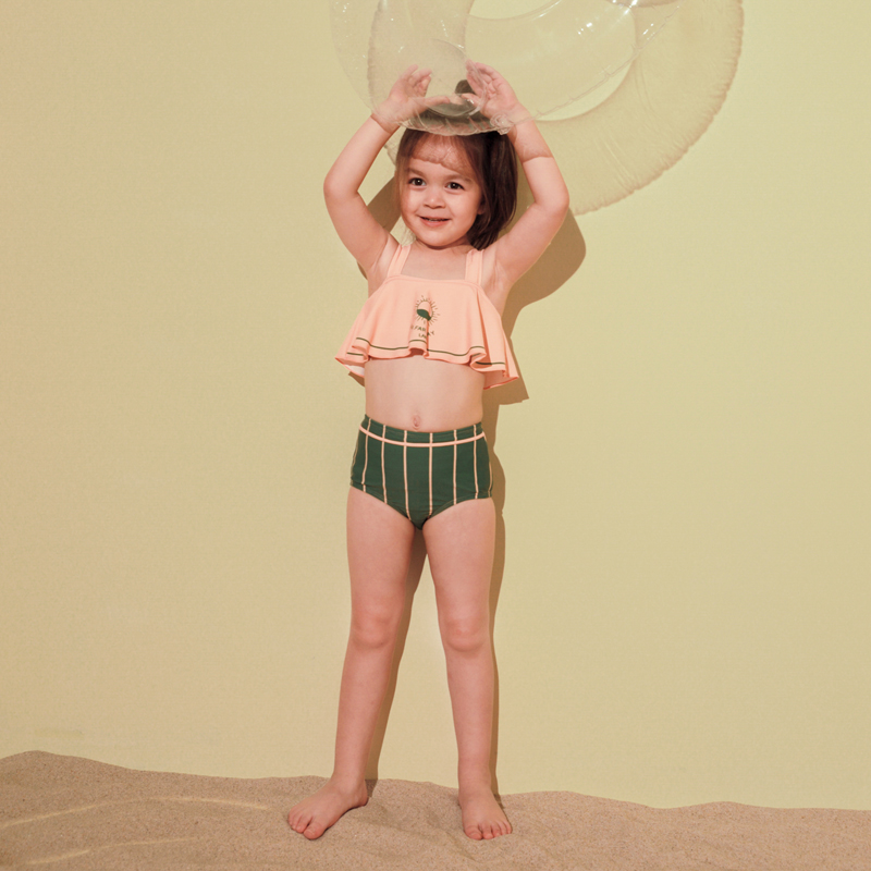 Adoreswim原创女童游泳衣2024新款洋气儿童分体温泉泳衣宝宝泳裤-图0