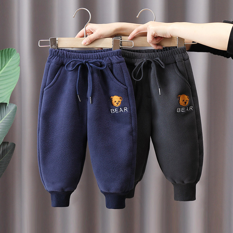 男童加绒裤子一体绒韩版宽松暖暖裤宝宝冬季加厚长裤双面绒老爹裤,淘宝优惠券,粉丝福利购,淘宝优惠卷