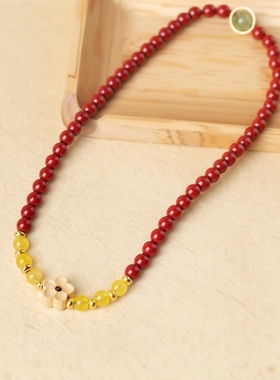 朱砂双圈手链福字转运