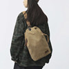 Canvas chest bag large capacity retro casual shoulder bag