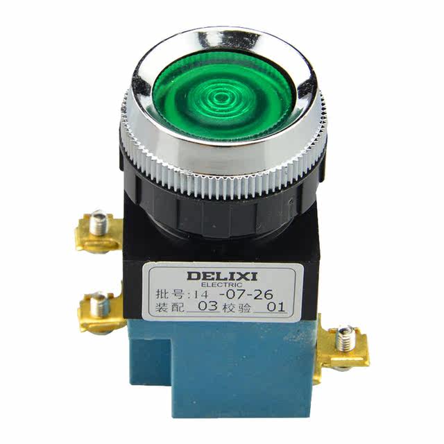 Hong Kong Bo button switch LA19-11 red green yellow 25MM self-reset flat button switch