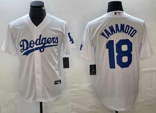 LA Dodgers洛杉矶道奇队棒球服18号Yamamoto山本由伸球衣比赛服男
