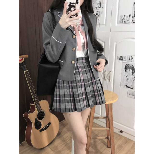 Cherizijk Suwondo original uniform women's gray pink Korean suit jacket new waist slimming suit