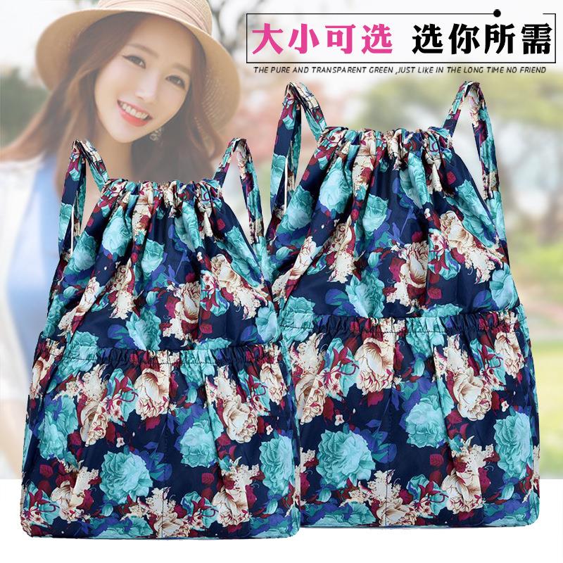 Large drawstring drawstring supermarket shopping bag fashionable backpack foldable portable sports backpack shopping waterproof
