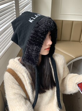雷锋帽出游日系女冬季加绒