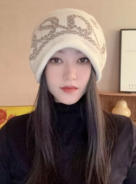 秋冬女亮片保暖堆堆帽