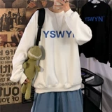 Утепленная трендовая утепленная толстовка, брендовый лонгслив для школьников, круглый воротник