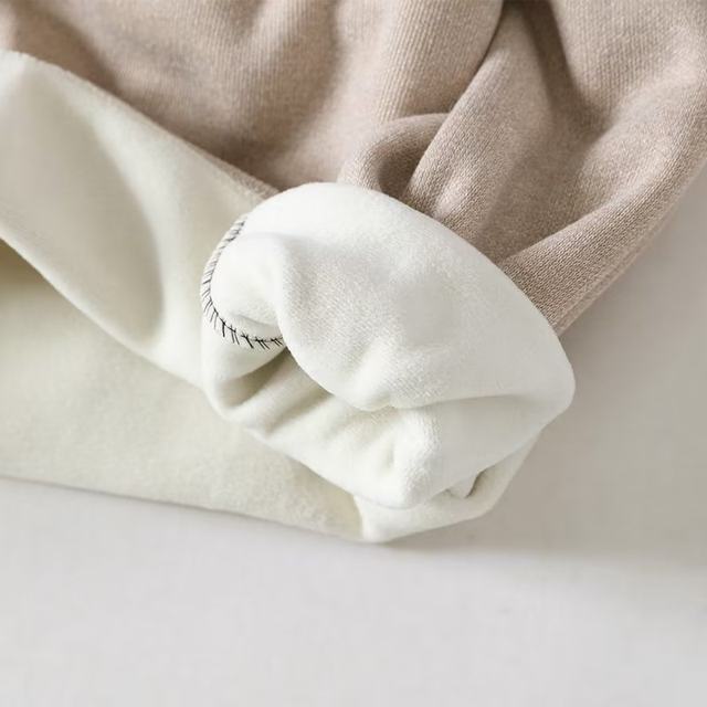 Men's solid color half turtleneck plus fleece sweater