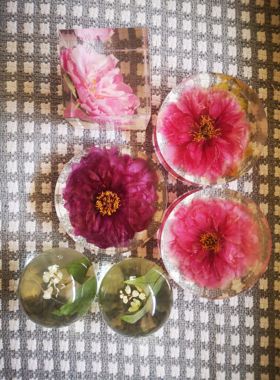 洛阳牡丹鲜花标本夜灯龙门旅游文化礼品摆件客厅禅意书房家居装饰