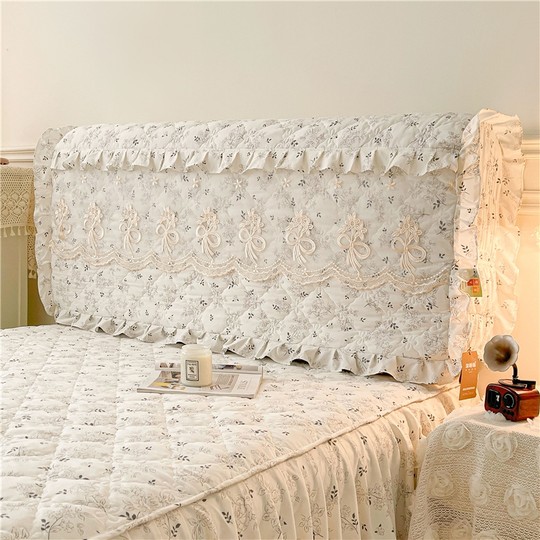 床头套罩2025新款全包卍能夹棉高档皮木床靠背套软包花边保护套罩