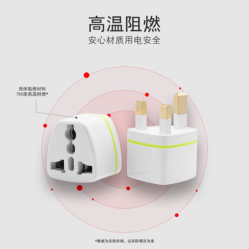 二脚转三孔插头2转3插座转换器三脚两孔家用二三插中国美国日本 - 图2