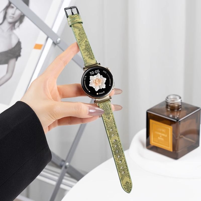 适用华为watchgt6表带皮质针扣gt5/gt4pro手表复古高级2/1代腕带 - 图1