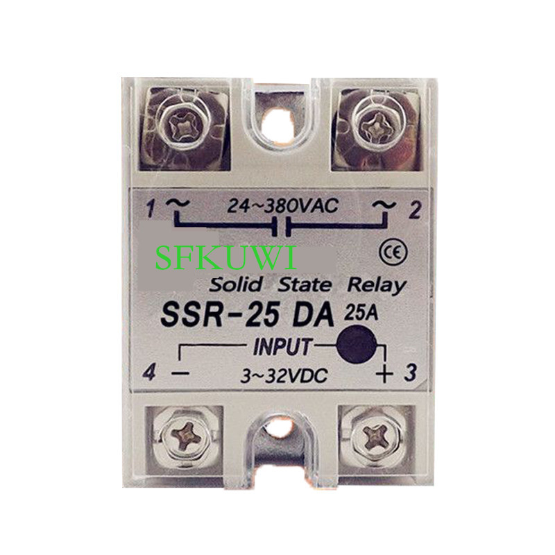 SFKUWI 固态继电器 ssr10DD25DA40AA直流控交流220v小型24v模块 - 图3