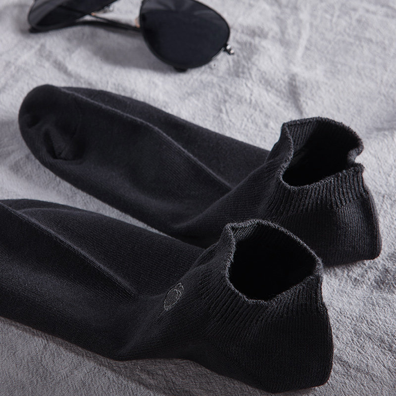 男士棉质短筒纯色礼盒装素肌棉袜子 素肌棉短袜