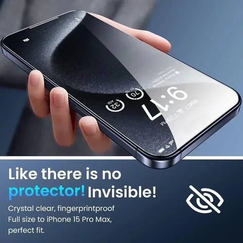 2-10Pcs Tempered Glass For iPhone 15 16 17 ProMax Screen Protector For iPhone  Plus Protective Glass - 图1