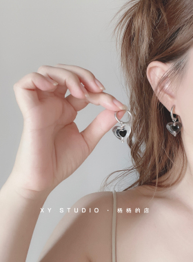 XY STUDIO原创设计手作爱心耳环日系原宿甜酷个性百搭耳圈耳夹