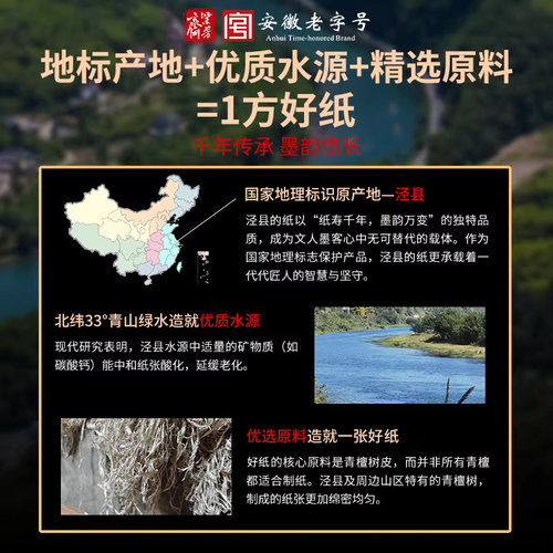 紫芳斋加厚半生半熟书画练习纸书法练字专用纸初学者毛笔字工笔画国画美术专用四4尺整张对开国画写意专用纸 - 图0