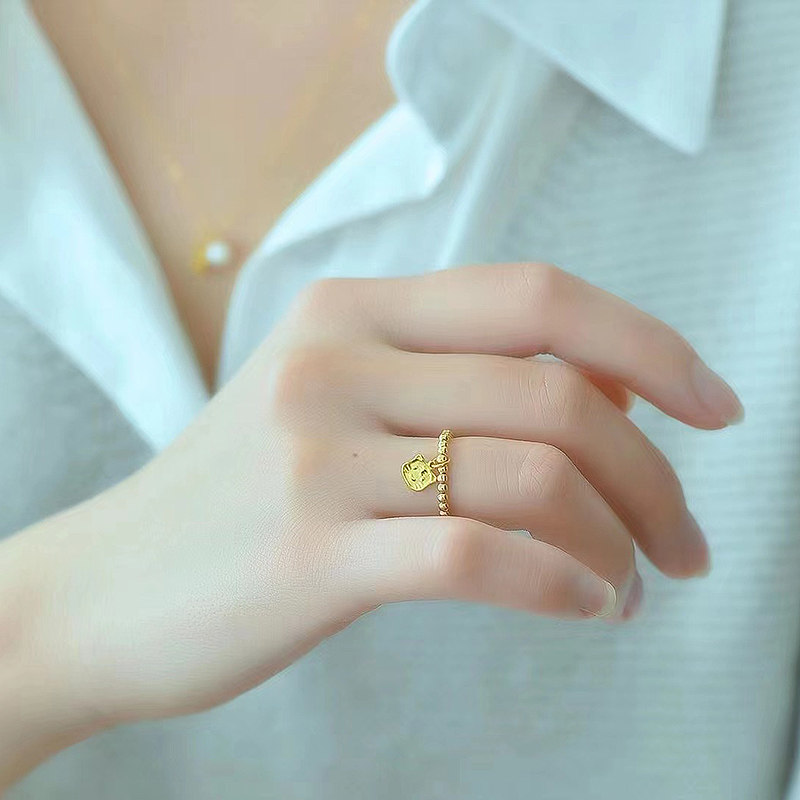 奢华传说开心老虎金戒指18k金珠宝 luxurylegend手饰