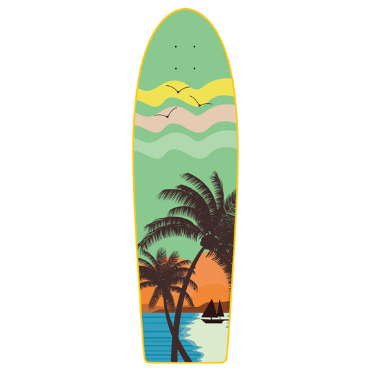 陆地冲浪板砂纸滑板双翘板砂纸专业磨砂长板舞板潮牌气孔防水耐磨