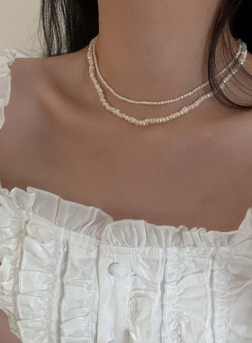 巴洛克天然珍珠项链女轻奢小众