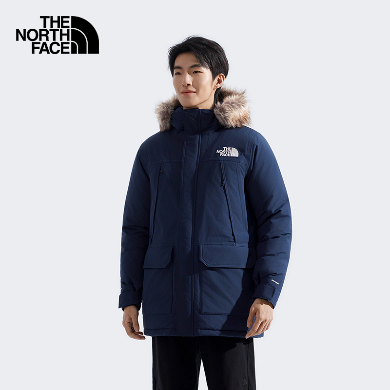 TheNorthFace北面羽绒服男款防水600蓬鹅绒中长款加厚大毛领8HMB - 图0