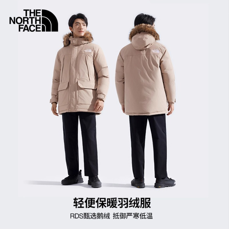 TheNorthFace北面羽绒服男款防水600蓬鹅绒中长款加厚大毛领8HMB - 图3
