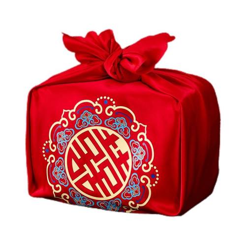 红色包袱布结婚女方陪嫁红包袱皮嫁妆包裹布大号新娘陪嫁物品新款 - 图3