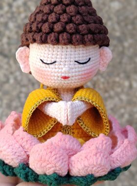 莲花小佛毛线钩织DIY材料包