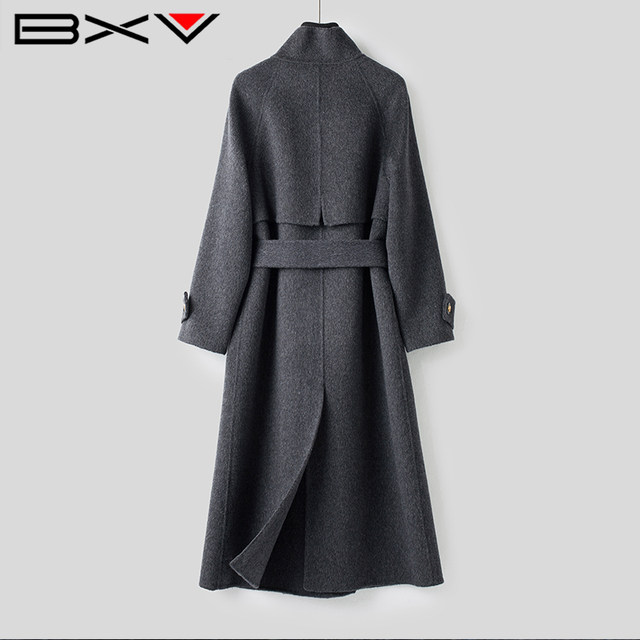 BXV British style stand collar wool coat