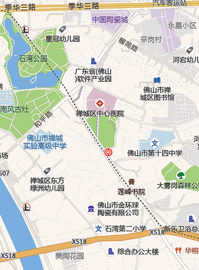 2026新款佛山市城区地图办公室挂图高清防水墙壁装饰实物推荐定制