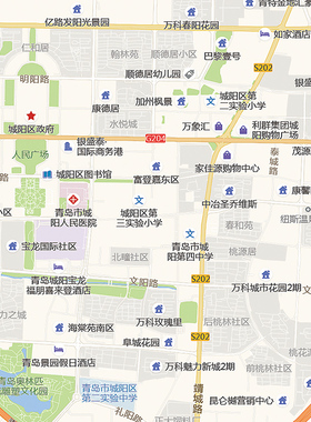 2026新款青岛市城区地图办公室挂图高清防水墙壁装饰实物推荐定制