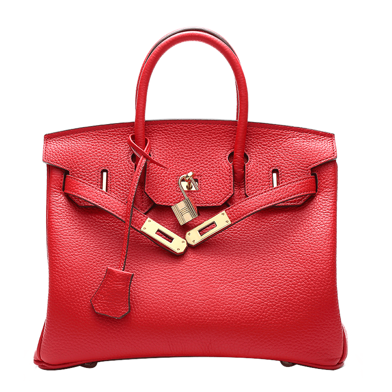 荔枝纹真皮头层牛大容量新娘铂金包 梵妮诗女士包袋