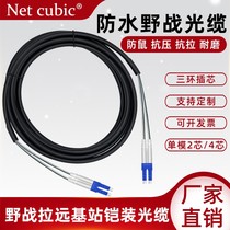 Net Cube field optical cable single mode double core 2 core 4 core armoured outdoor tower base station communication remote LC-LC-SC-FC-ST fiber jumper waterproof sunscreen anti-rat bite fiber telecom grade