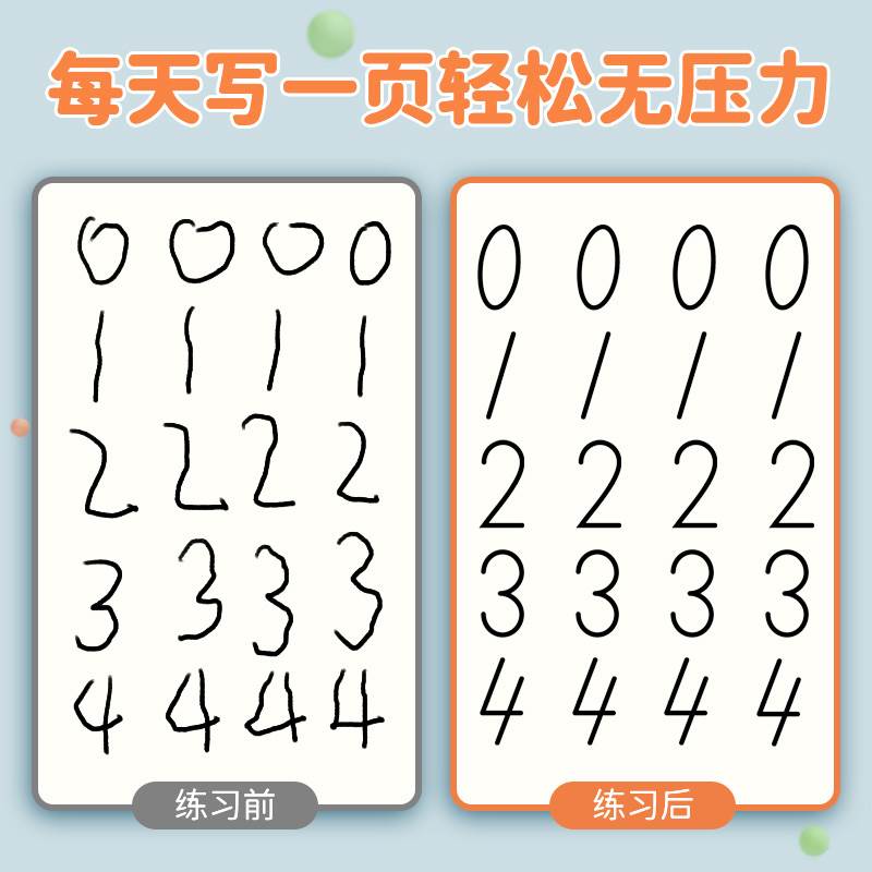 幼小衔接儿童练字帖幼儿园中班大班练字本初学者雷射控笔训练拼音数学笔划描红本幼儿一年级入门写字帖幼升小全套练习簿每一日一练-图2