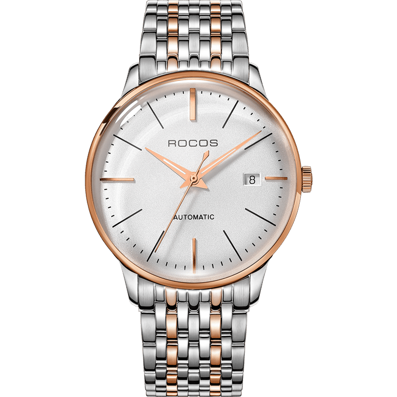 雷克斯全自动机械表男士手表复古镂空商务夜光