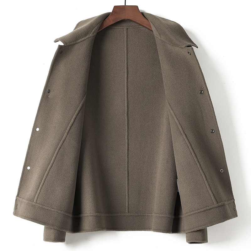 双面呢男夹克2025秋冬短款宽松纯羊毛呢子外套休闲时尚毛呢帅气男,淘宝优惠券,粉丝福利购,淘宝优惠卷