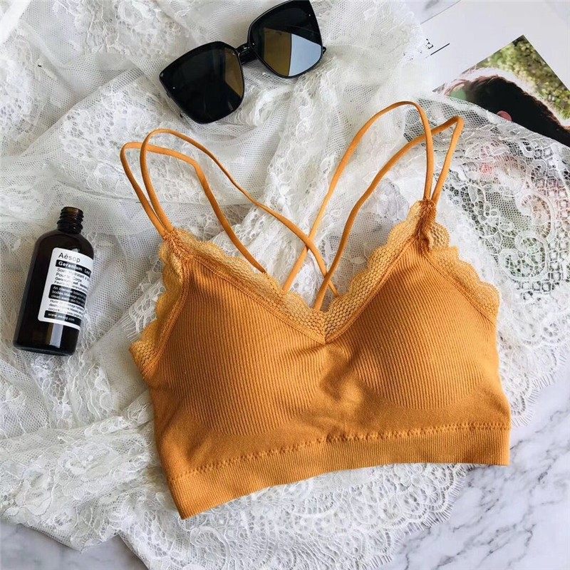 垫裹交叉带美胸防背胸夏季打底抹胸 樱尚雅抹胸