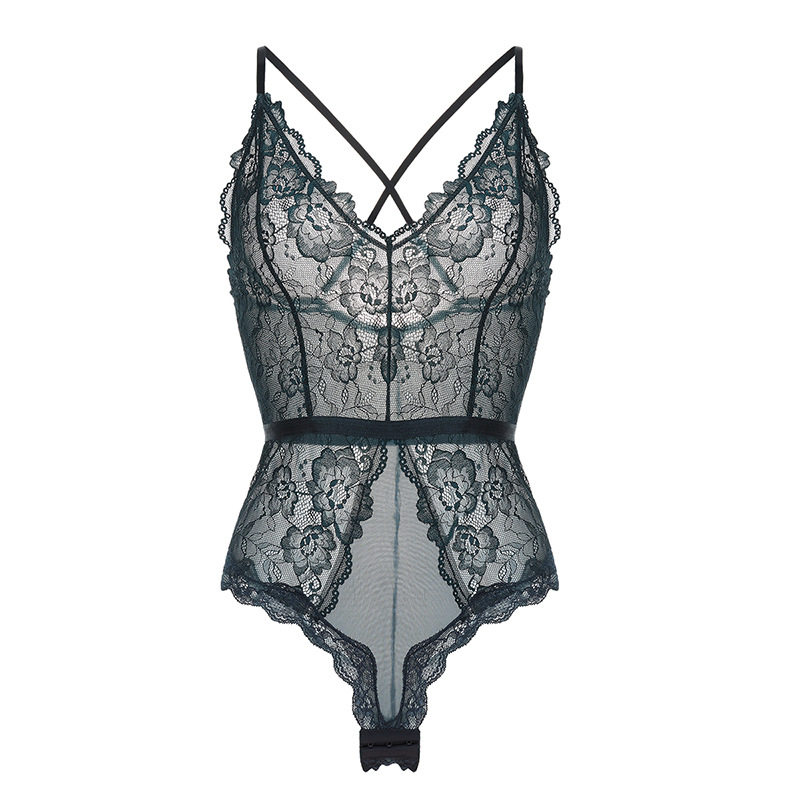 花朵蕾丝小胸超薄诱惑透明修身睡衣 樱尚雅睡衣/家居服套装